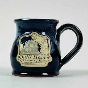 Gary Fox Pottery Hand Thrown Gossy Blue Mug Quill Haven Inn Somerset , PA